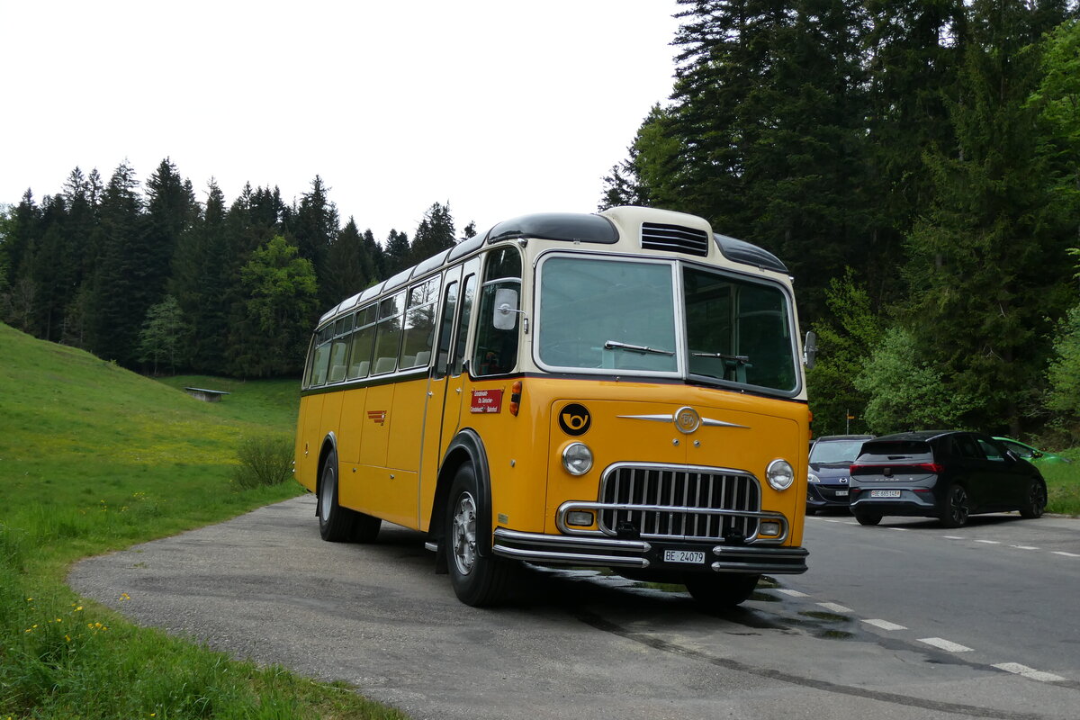 (286'804) - Gast, Reutigen - BE 24'079 - FBW/FHS (ex Nr. 1; ex Lambach, Gommiswald; ex Hotz, Rickenbach bei Wil/TG; ex P 24'079; ex P 21'539) am 3. Mai 2026 in Weier, Restaurant Tannenbad