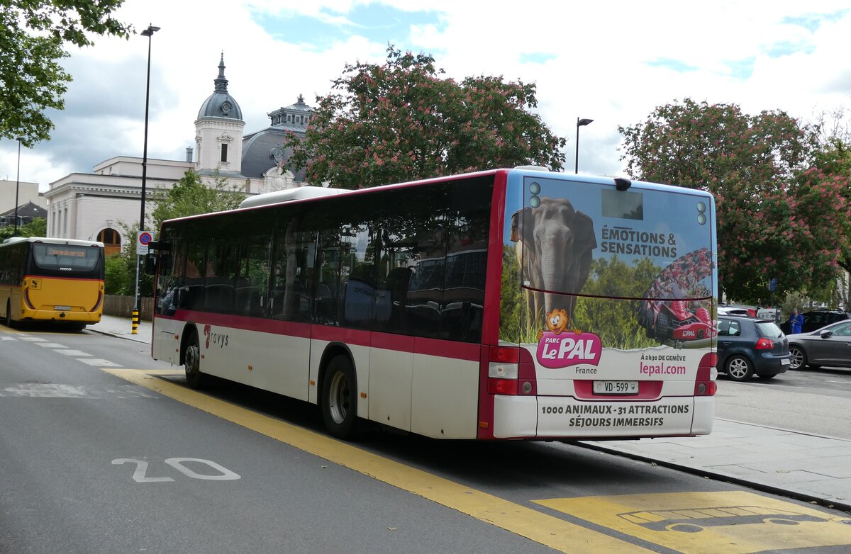 (287'018) - TRAVYS Yverdon - Nr. 225/VD 599 - MAN am 16. Mai 2026 beim Bahnhof Yverdon