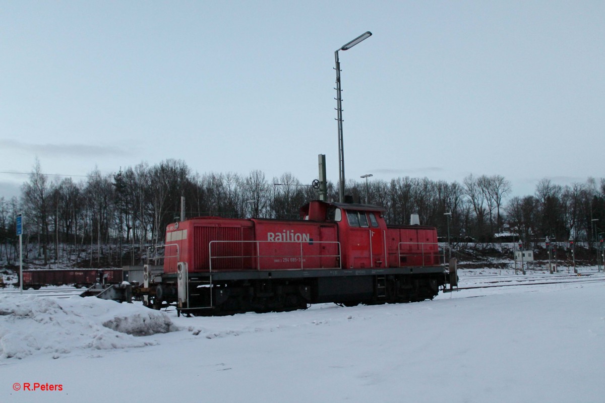 294 685-3 steht abgestellt in Marktredwitz. 08.02.15