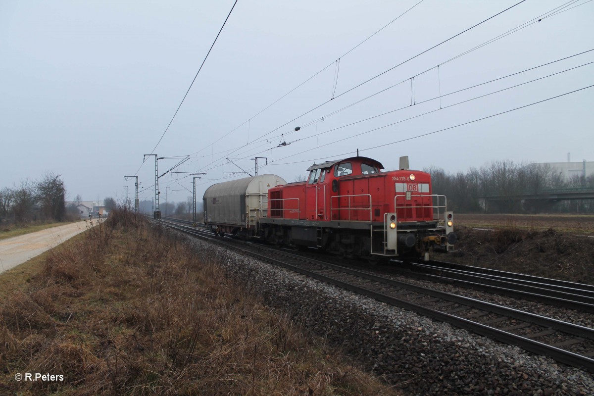 294 778-9 mit einer kurzen Übergabe bei obertraubing. 20.02.14