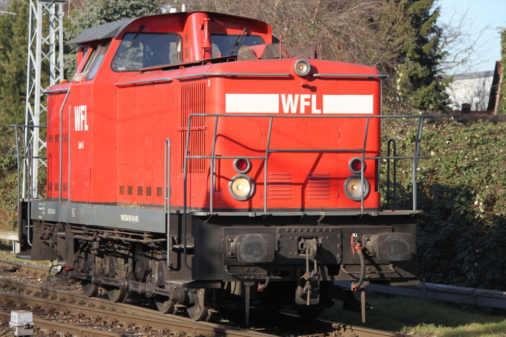 346 931-9(WFL Lok 6) beim Rangieren in Rostock-Bramow.15.02.2019
