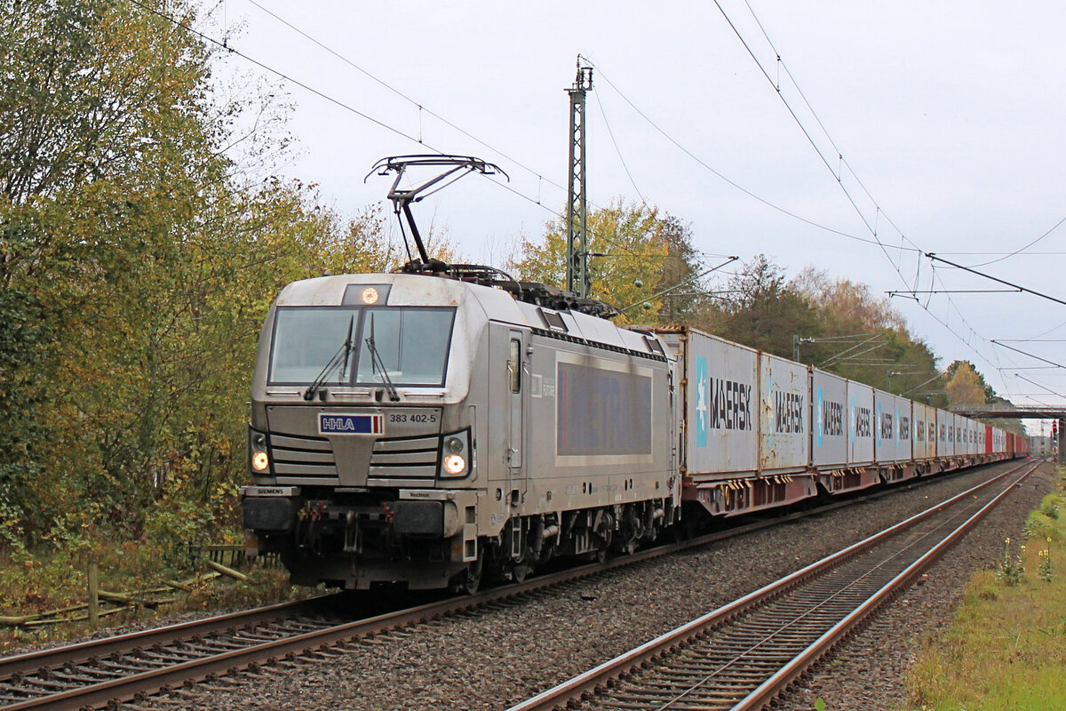 383 402-5 Metrans auf den Weg nach Hamburg. Lauenbrück, 07.11.2022