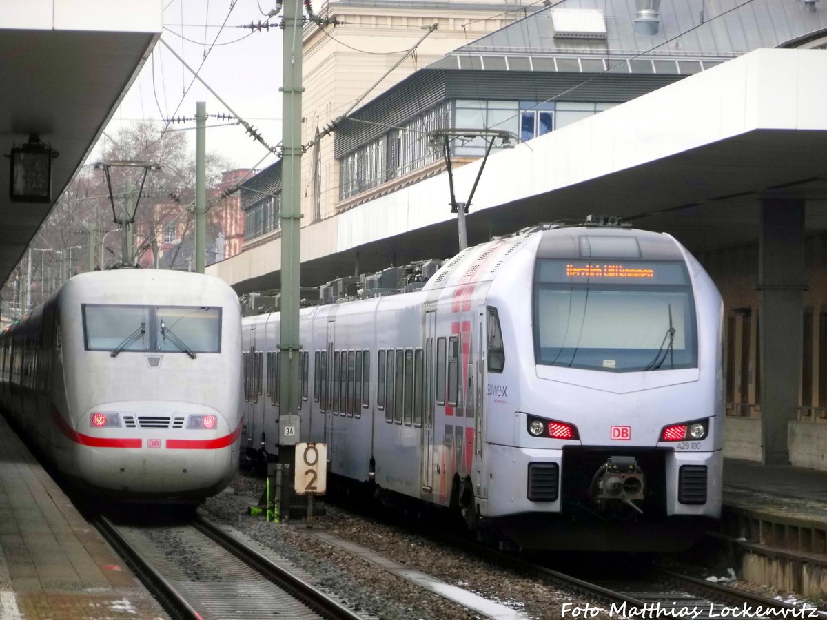 401 XXX und 429 100 im Mannheimer Hbf am 11.1.17