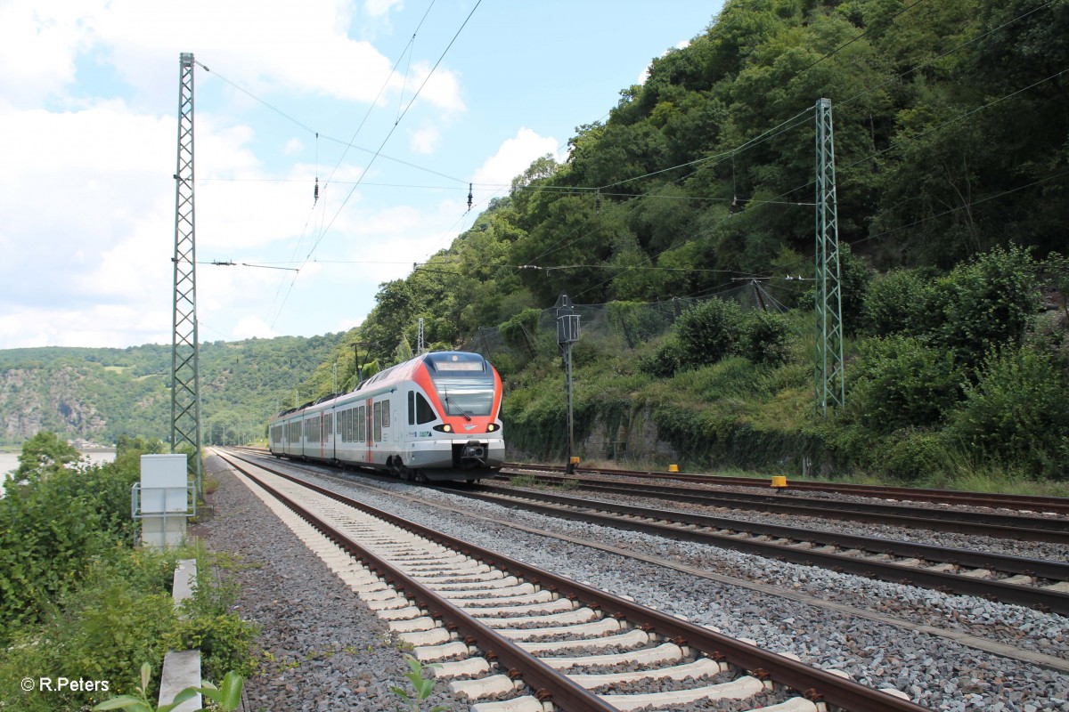 405 als SE25069 Koblenz - Wiesbaden beim Betriebsbahnhof Loreley. 16.07.14