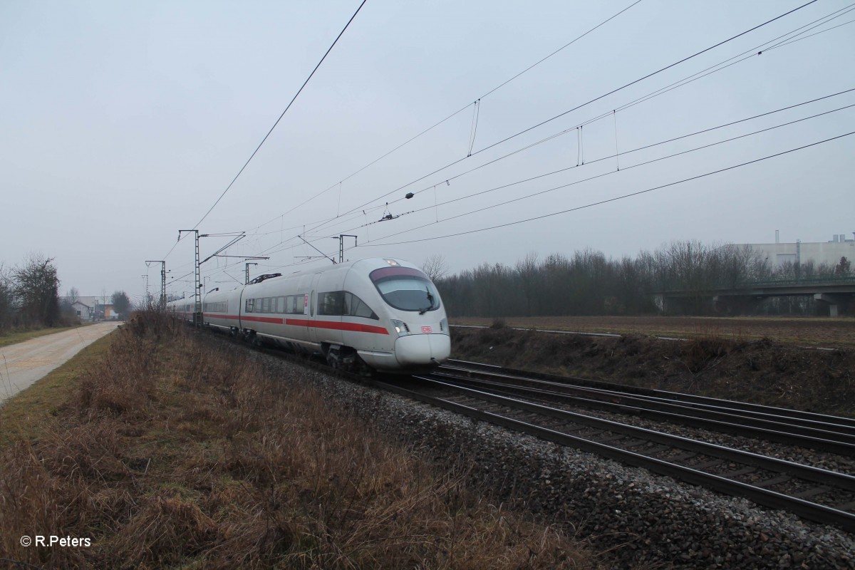 411 058-1 သFalkenberg/Elsterလ als ICE 21 Frankfurt/Main - Wien Westbahnhof bei Obertraubling.20.02.14