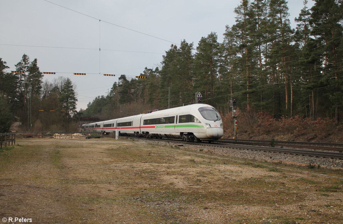 411 060-7  Markt Holzkirchen  als ICE 95 Berlin - Wien in Ochenbruck. 21.03.24