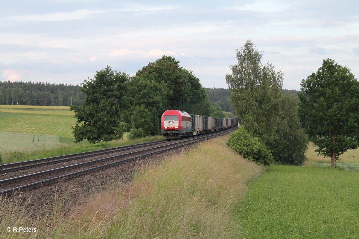 420 13 zieht einen Kesselzug Regensburg - Cheb bei Naabendemreuth. 16.06.15