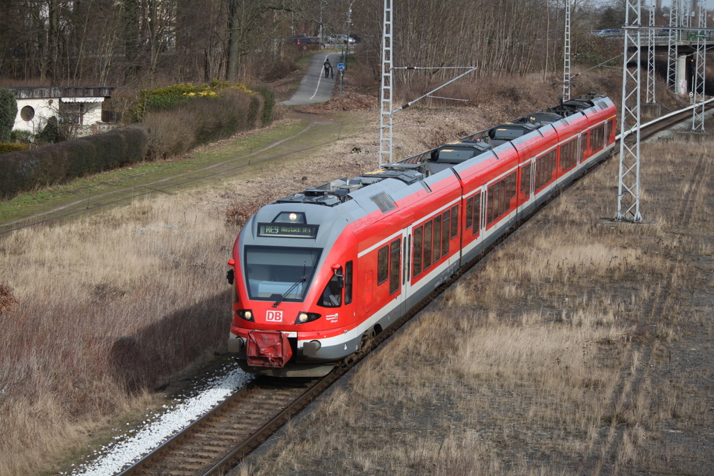 429 026-8 als RE 9(RE 13008)von Sassnitz nach Rostock Hbf bei der Durchfahrt im Haltepunkt Rostock-Kassebohm.03.03.2017