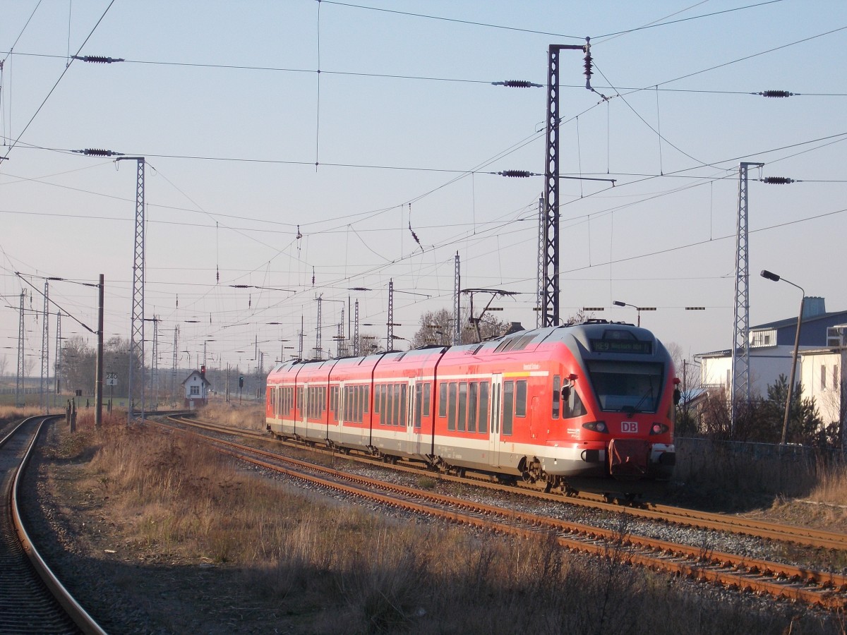 429 028 im Ausfahrbereich von Samtens am 04.Januar 2016.