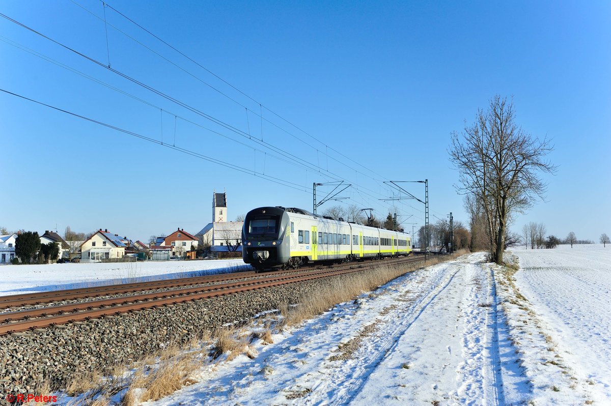 440 105 als RB 51 84200 Plattling - Ingolstadt bei Moosham. 13.02.21