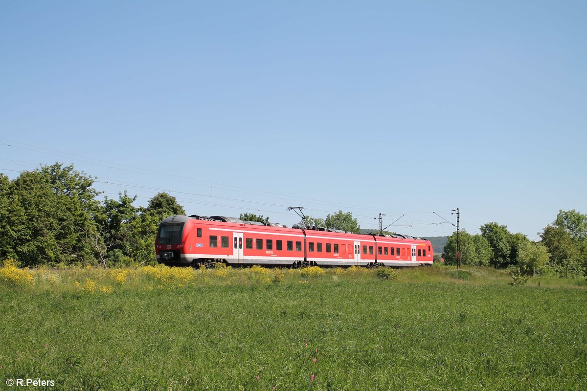 440 323-4 als RB 53 RB 58049 Gemünden - Würzburg bei Thüngersheim. 02.06.21