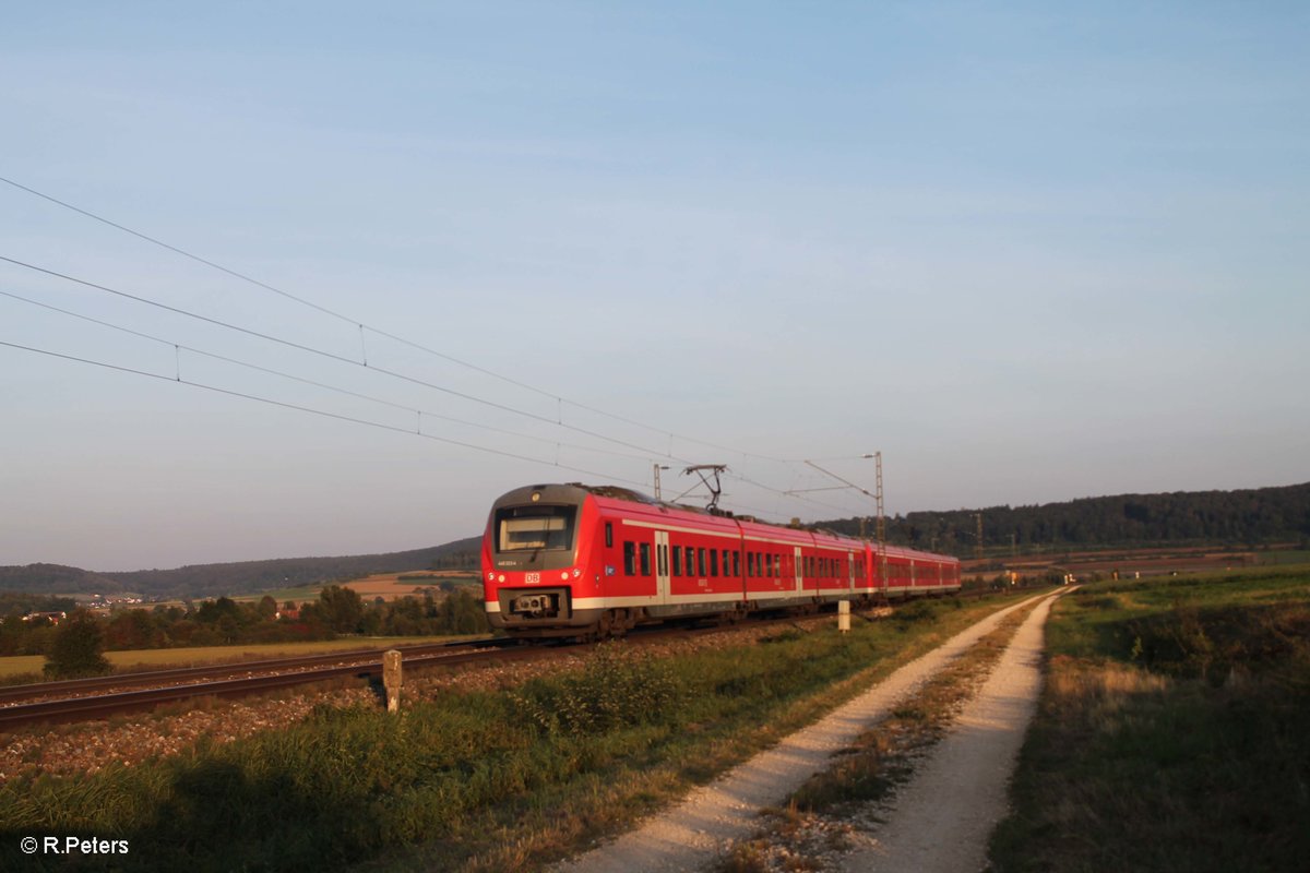 440 323 als RB 58125 Würzburg - Treuchtlingen kurz vor ihren Ziel. 24.09.16