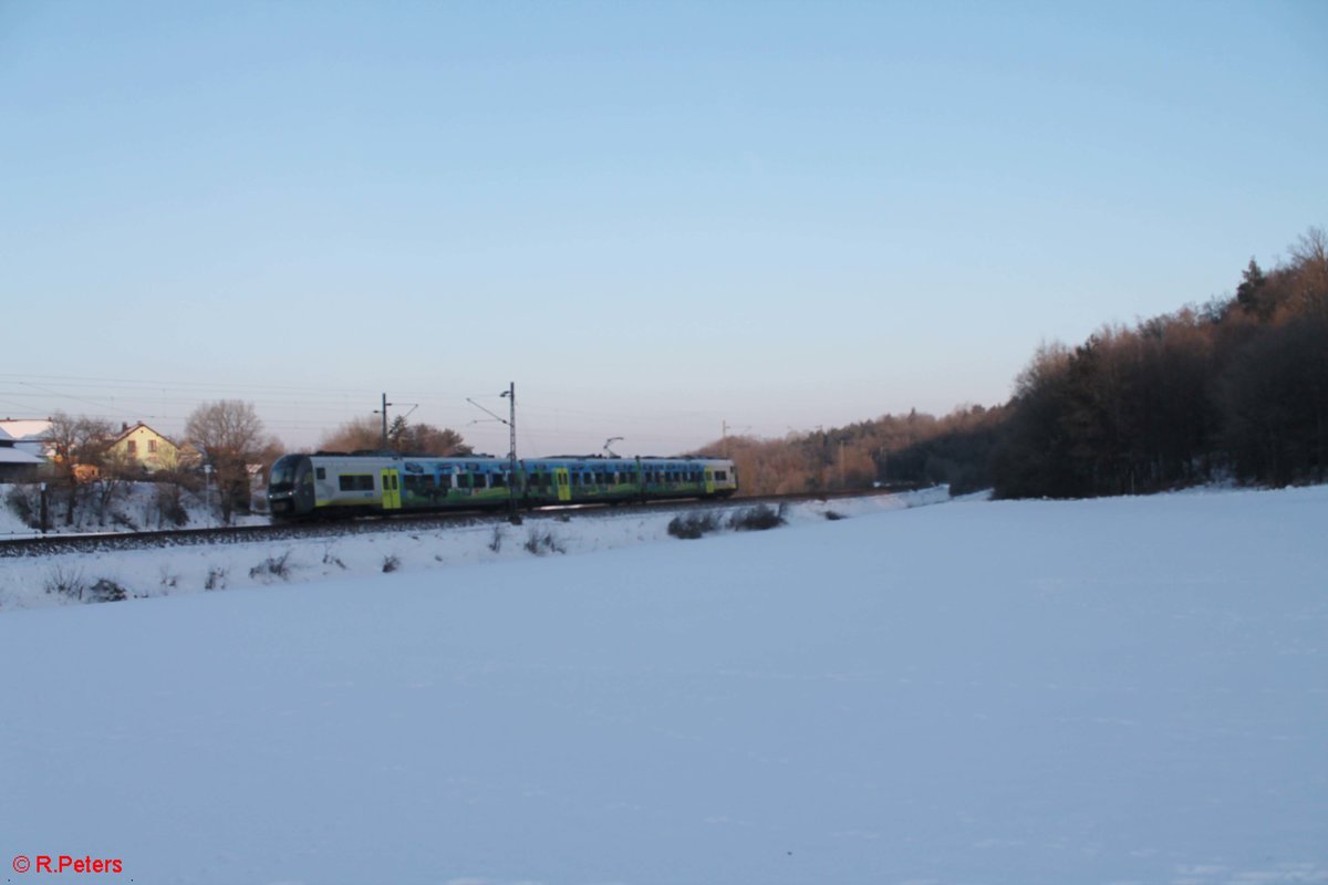 440 412  Werbung Stadt Donauwörth  als ag84187 Neumarkt(Oberpfalz) - Plattling bei Edlhausen. 21.01.17