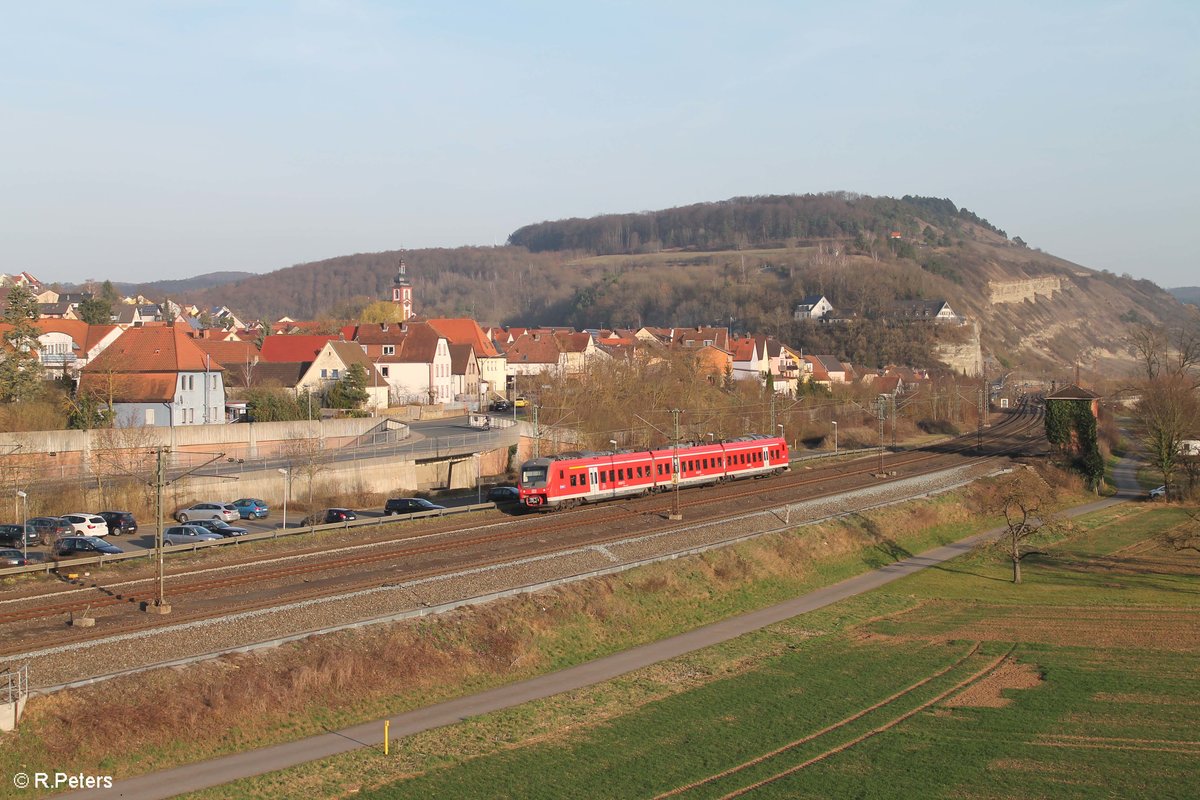 440 809-2 rollt als RB 58054 Bamberg - Jossa in Retzbach-Zellingen ein. 16.03.17