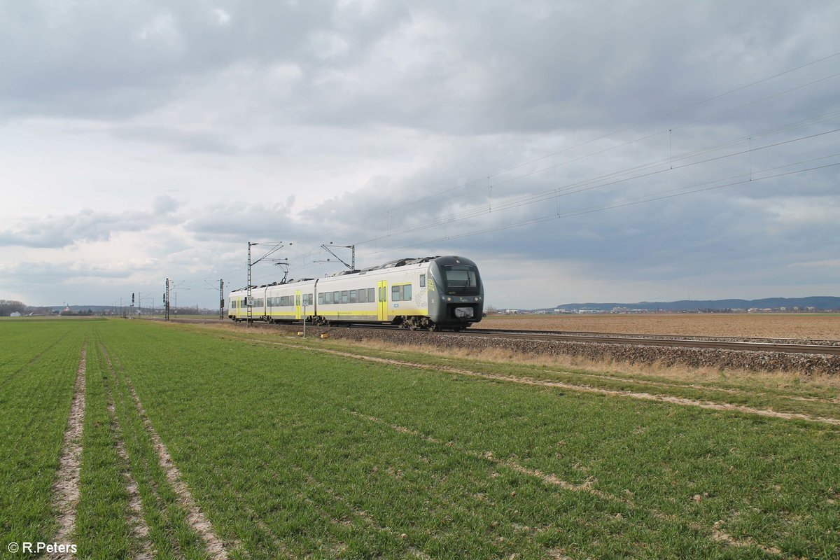 440 907 als ag 84341 Regensburg - Plattling zwischen Obertraublingen und Mangolding. 14.03.20