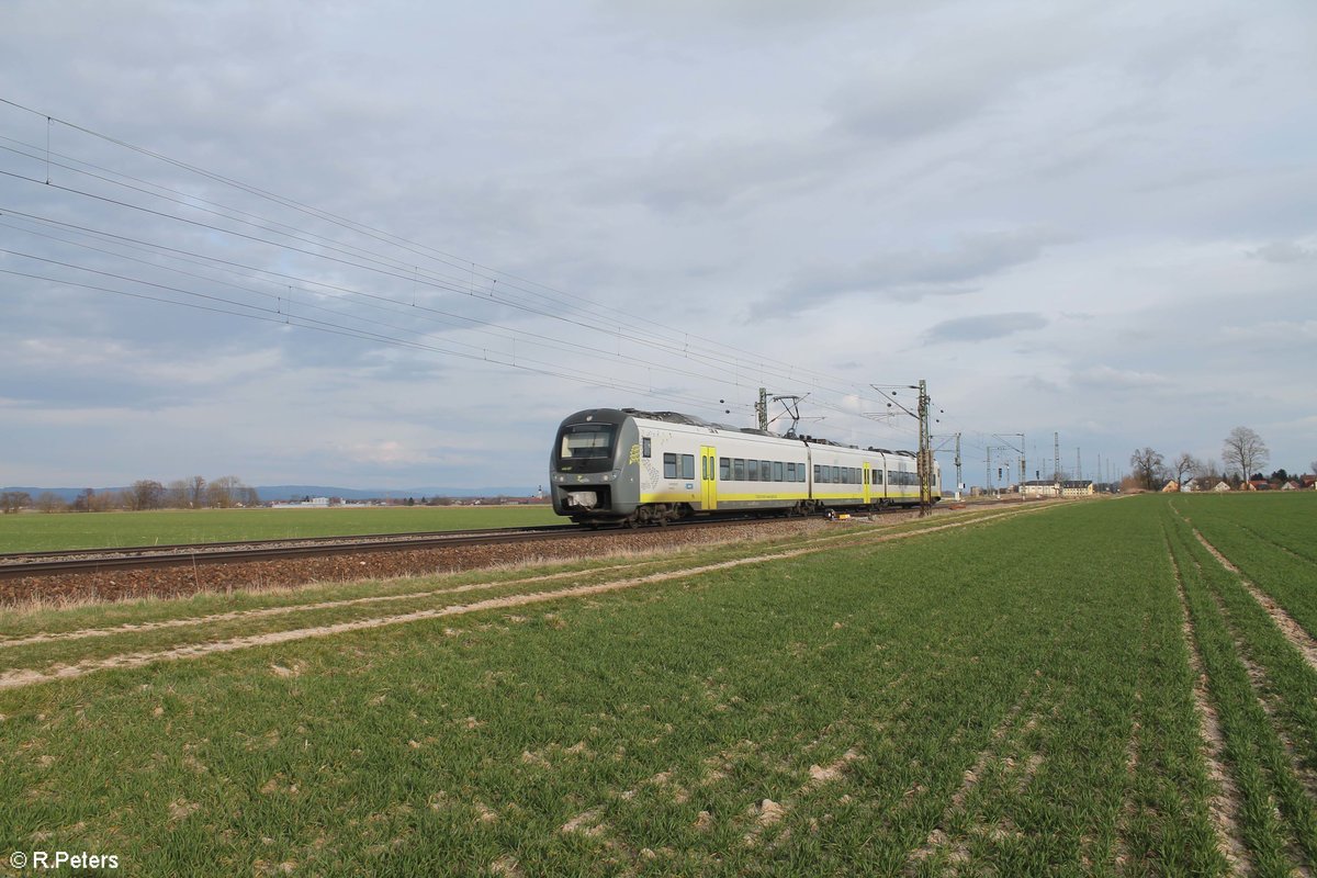 440 907 als ag 84341 Regensburg - Plattling zwischen Obertraublingen und Mangolding. 14.03.20