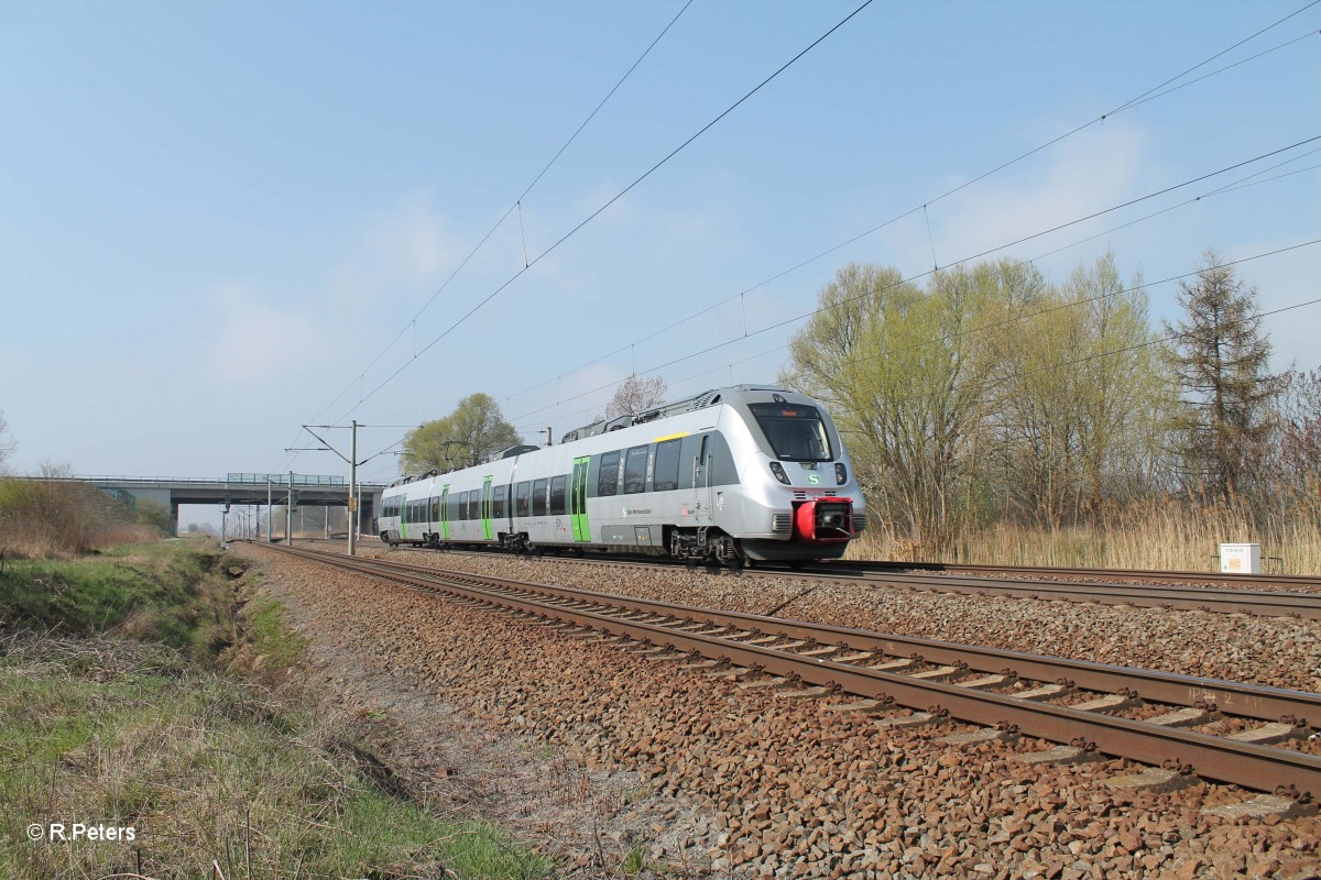 442 104-8 als S1 37127 Leipzig Miltizer Allee - Wurzen bei Borsdorf bei Leipzig. 29.03.14