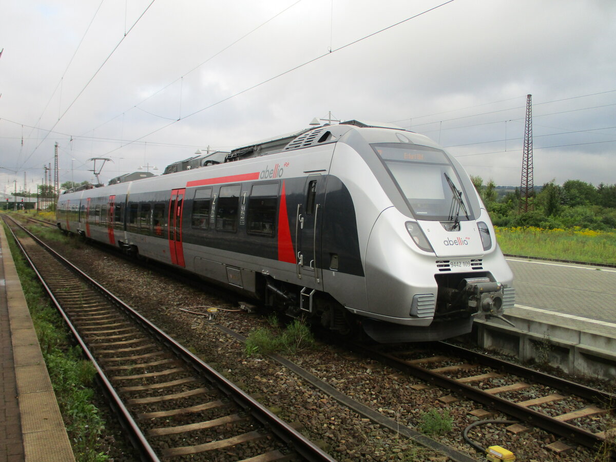 442 109,am 30.August 2021,in Naumburg.Einen Tag später bekam ich den Zug nochmal vor die Linse.
