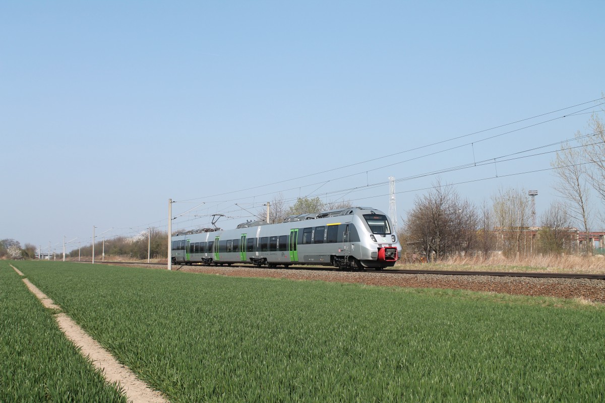 442 125-1 als S2 29567 Delitzsch unter. Bf - Leipzig Connewitz bei Podelwitz. 29.03.14