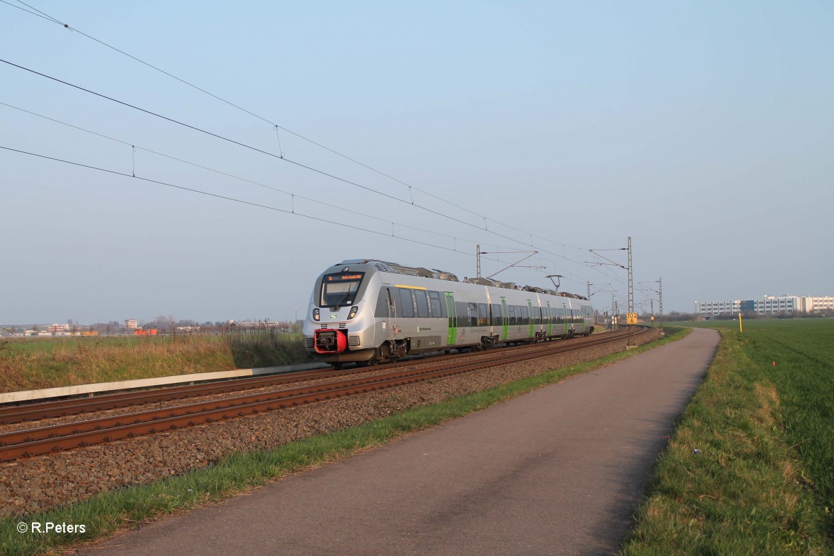 442 202-8 als S3 37526 Zwickau - Halle bei Schkeuditz West. 29.03.14