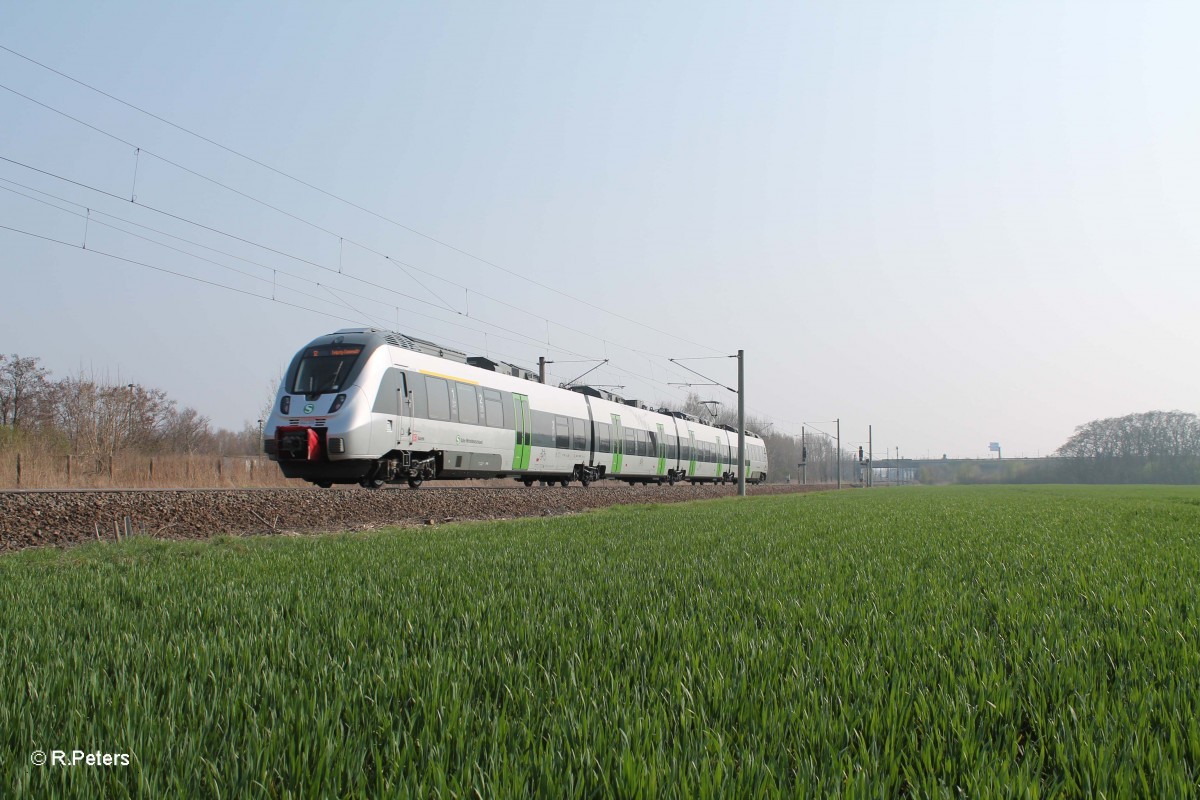 442 208 als S2 29569 Delitzsch - Leipzig Connewitz bei Podelwitz. 29.03.14