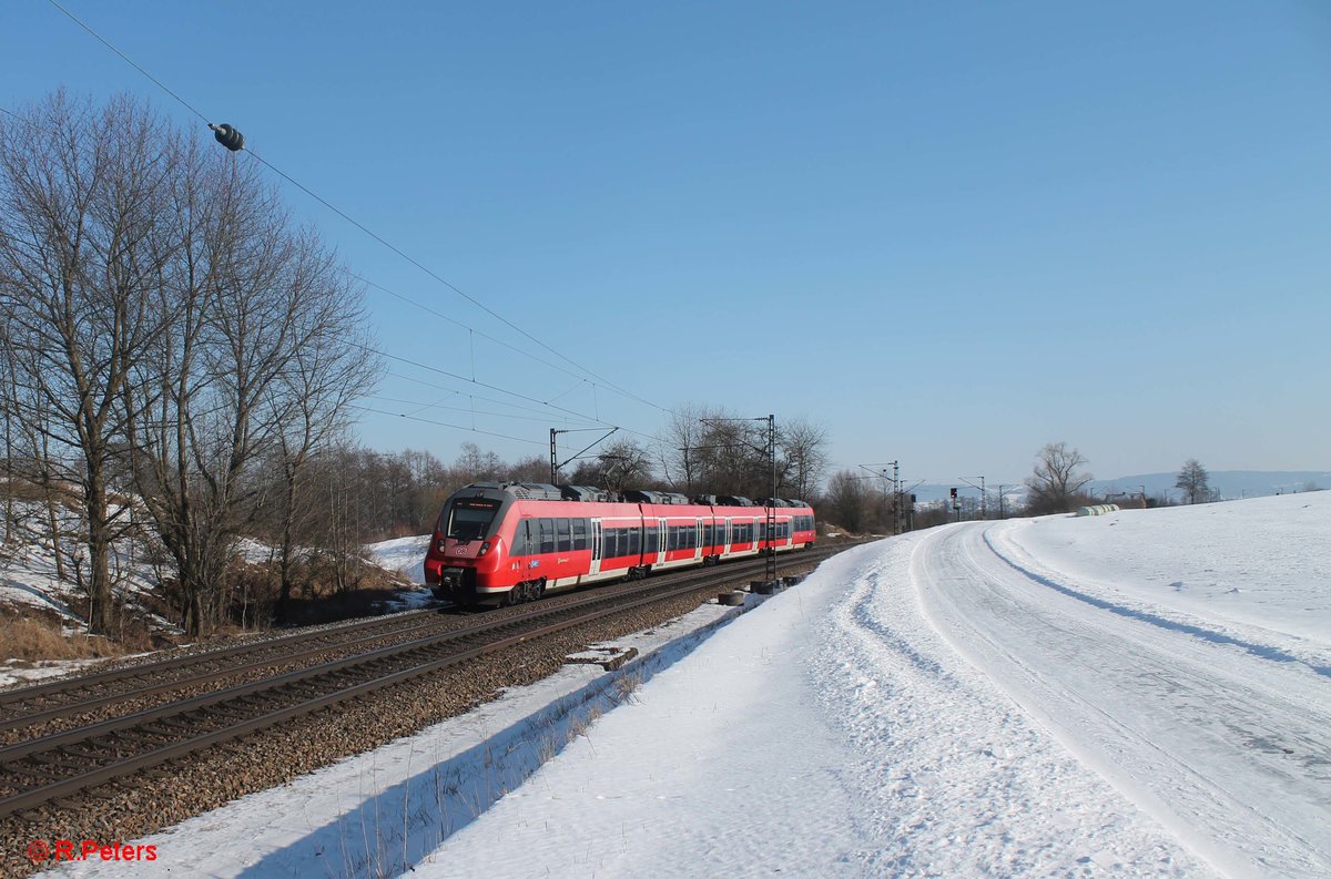 442 231-7 als R5 39338 Neumarkt/Oberpfalz - Nürnberg HBF bei Pölling. 26.01.17