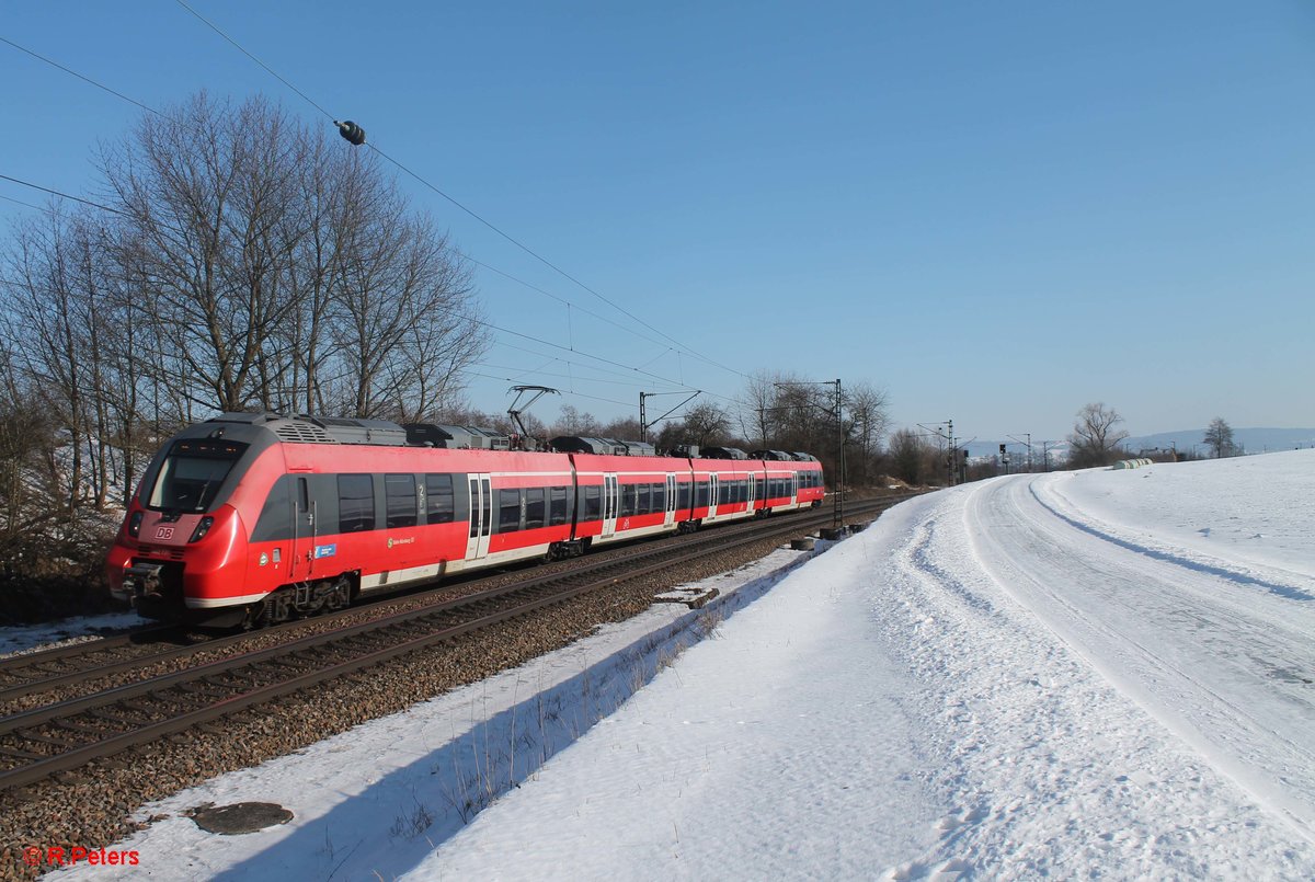 442 231-7 als R5 39338 Neumarkt/Oberpfalz - Nürnberg HBF bei Pölling. 26.01.17