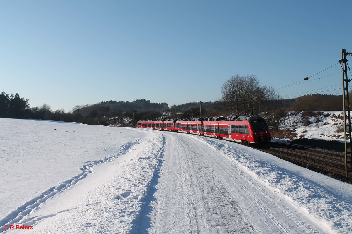 442 236 als R5 39345 Nürnberg HBF - Neumarkt/Oberpfalz bei Pölling. 26.01.17