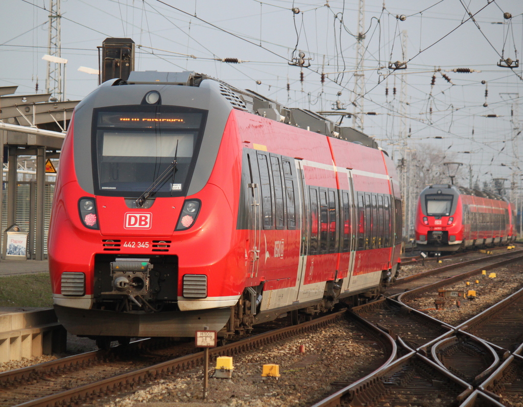 442 345-5 hatte am 10.04.2015 Feierabend und fuhr ins BW Rostock Hbf.
