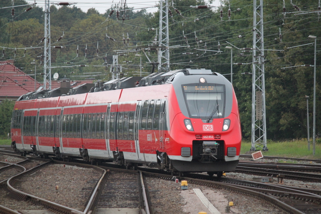 442 853 als S1(Warnemnde-Rostock)bei der Einfahrt im Rostocker Hbf.03.09.2016