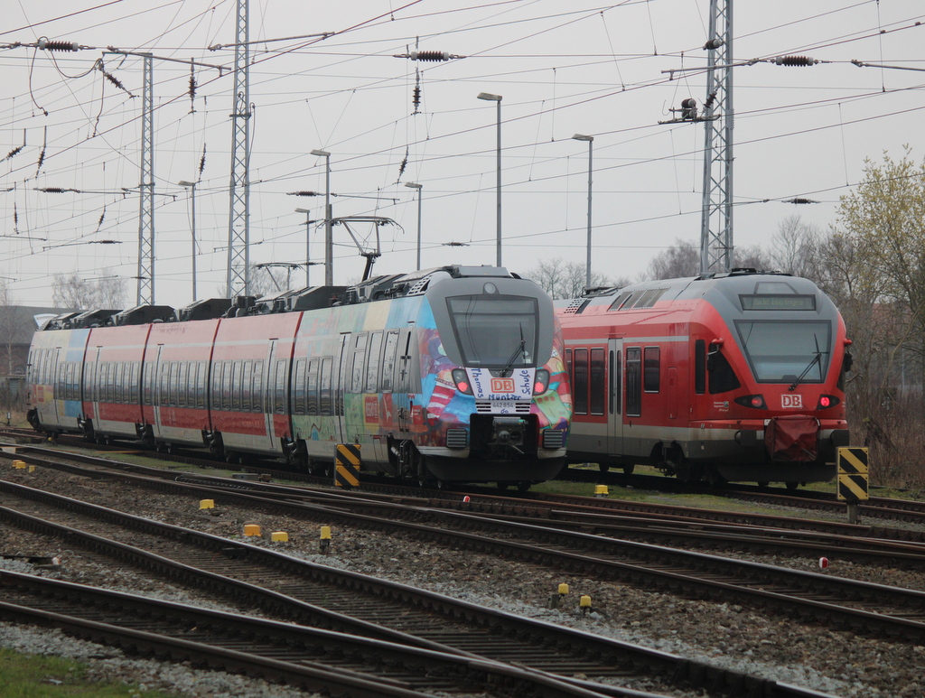 442 854 und 429 026-8 waren am 06.03.2020 abgestellt im Rostocker Hbf.