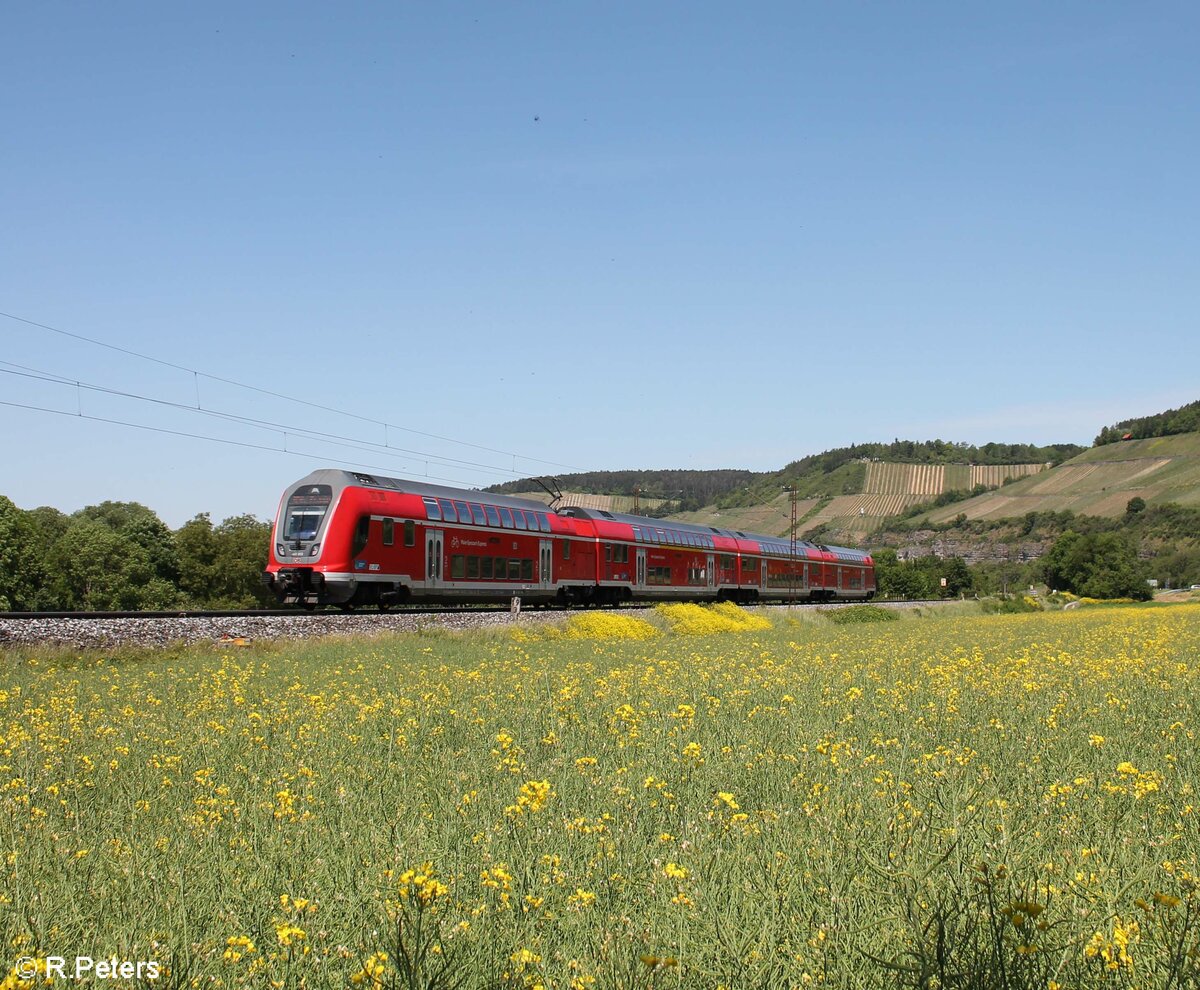 445 047-7 als RE 55 RE 4614 Würzburg - Frankfurt/Main bei Himmelstadt. 02.06.21