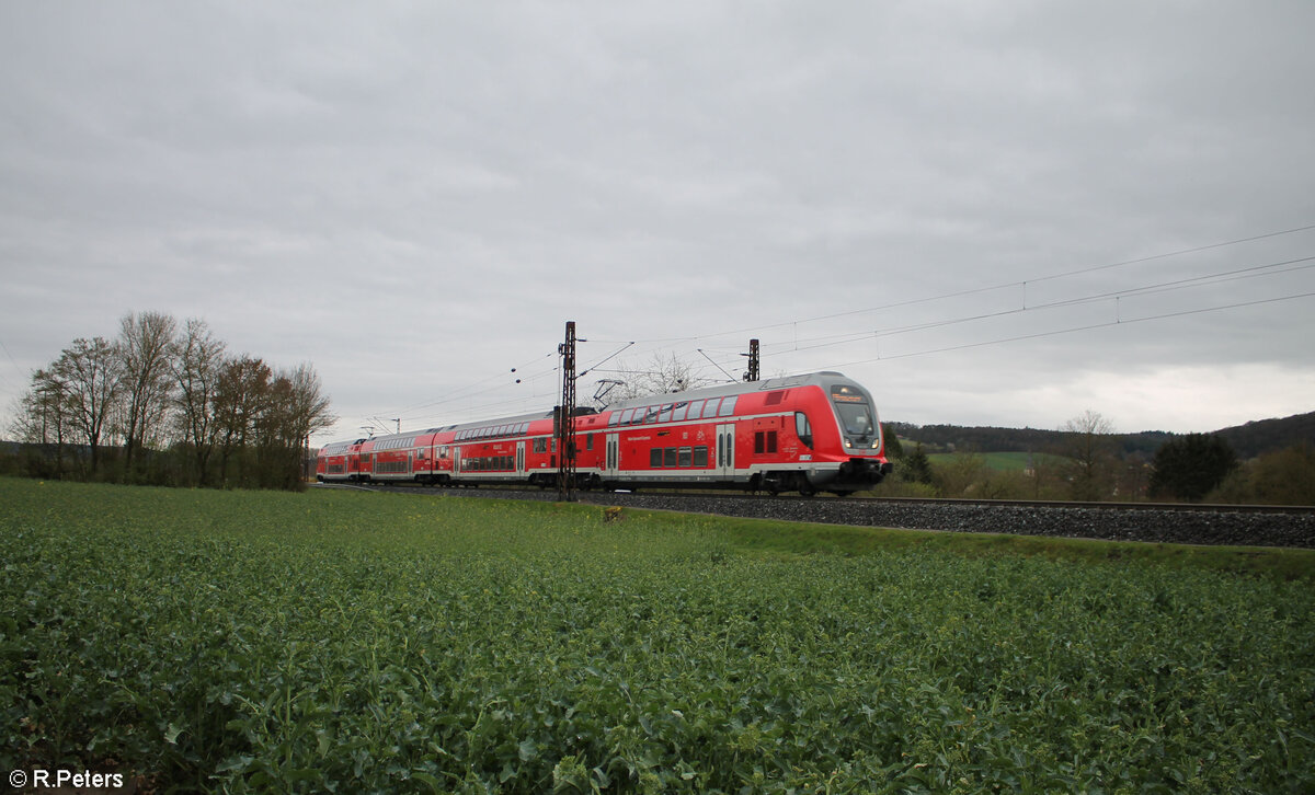 445 065 als RE 55 RE4614 Wrzburg - Frankfurt/Main bei Himmelstadt.28.03.24