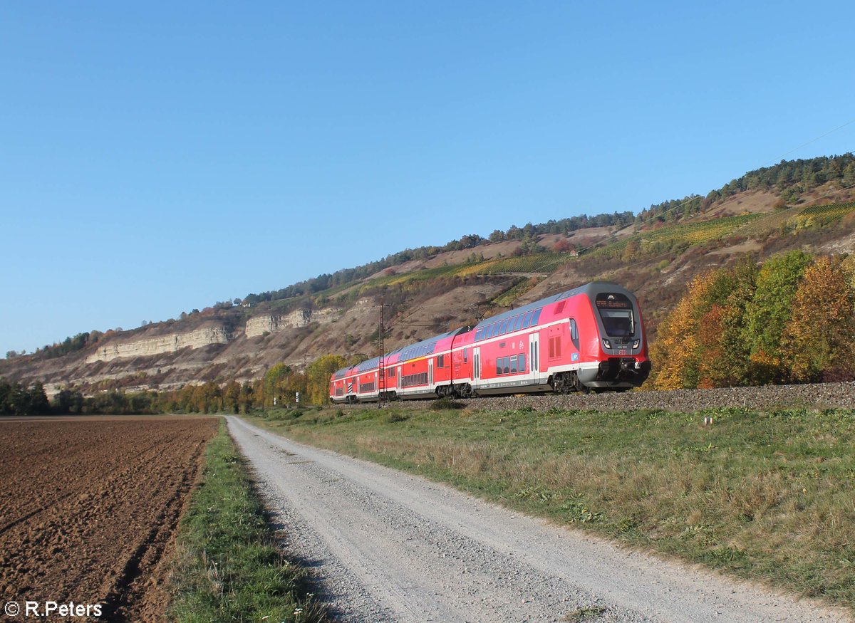 445 069-0 als RE 54 RE 4621 Frankfurt/Main - Bamberg bei Thüngersheim. 13.10.18