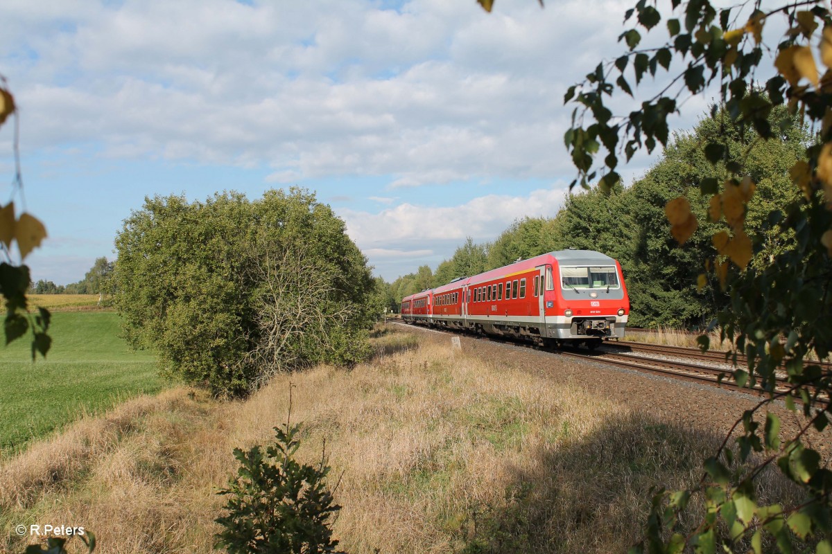 610 504 als RE 3697 Hof - Regensburg bei Schnfeld. 30.09.13