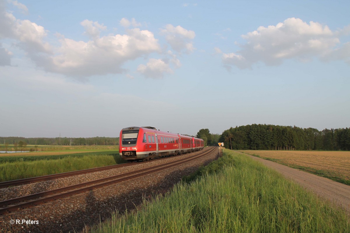 612 158- als RE 3698 Schwandorf - Hof bei Oberteich. 21.05.14