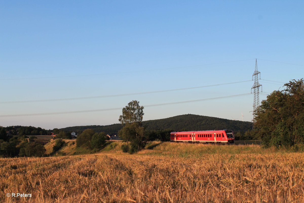 612 582 als RE 5292 Cheb - Nürnberg bei Seußen. 19.07.16