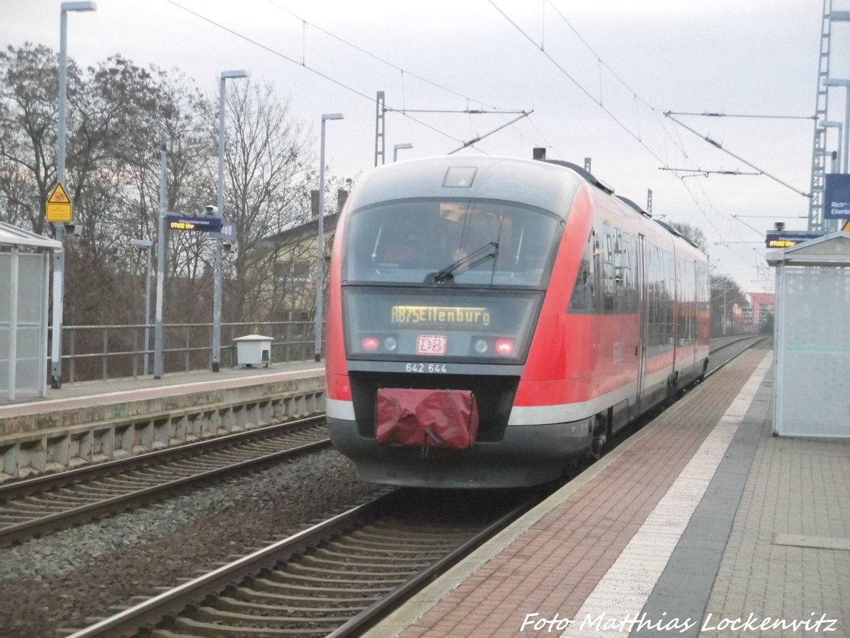 642 144 / 644 verl�sst Delitzsch ob Bf in Richtung Eilenburg am 2.3.16
