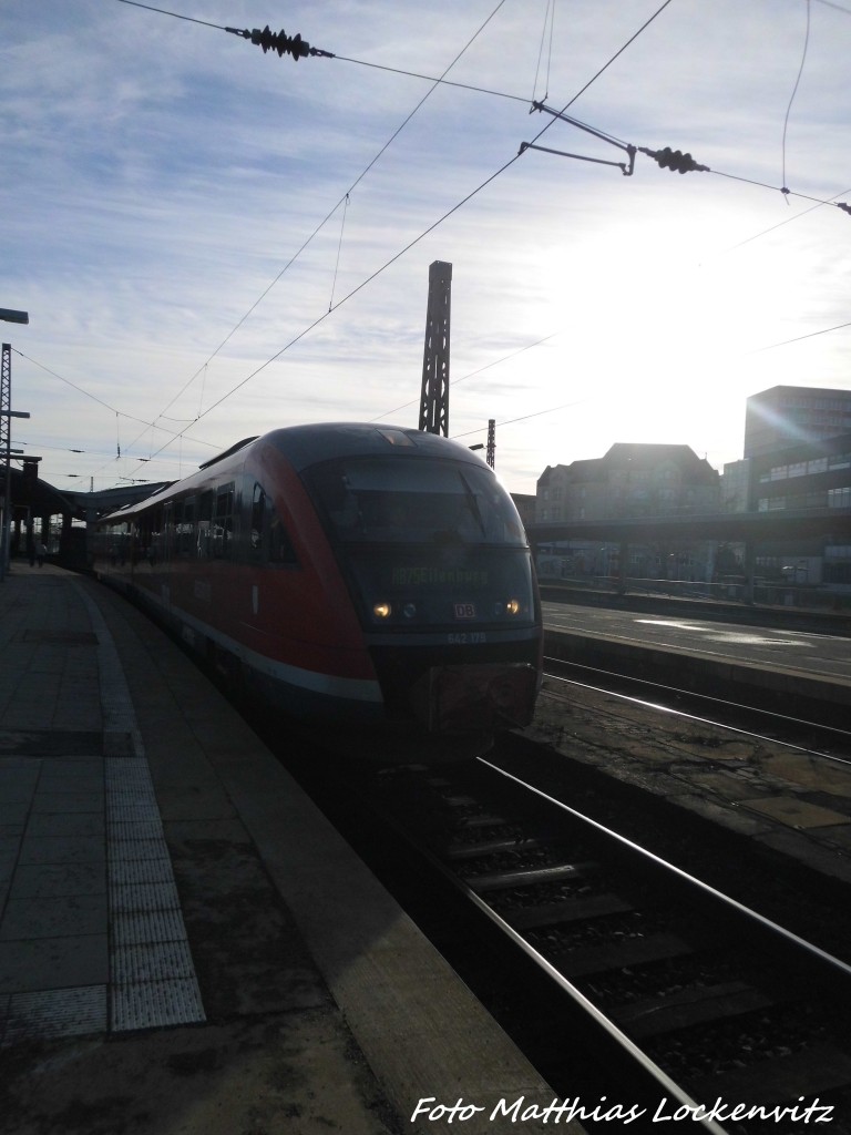 642 179 / 679 als RB75 mit ziel Eilenburg verl�sst den Hallenser Hbf am 14.1.16