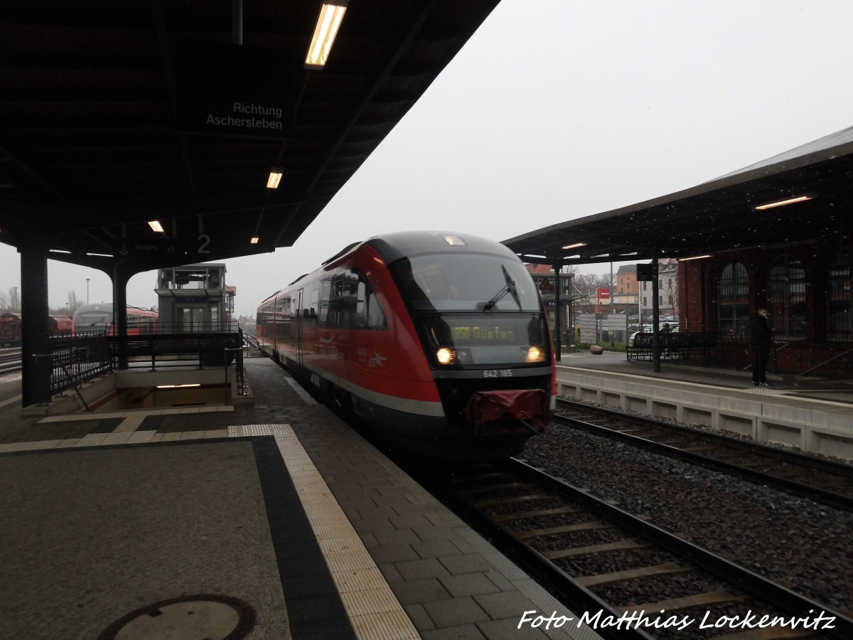 642 665 / 165 als RB50 mit ziel G�sten im Bahnhof Bernburg am 28.11.15