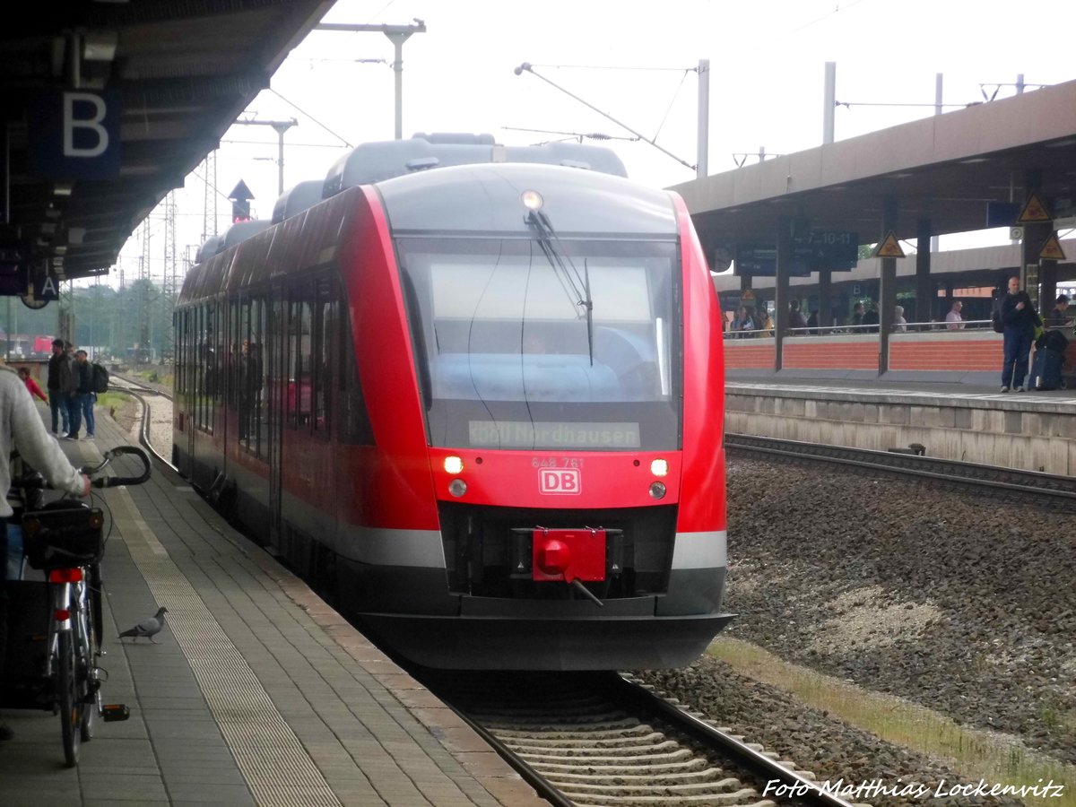 648 761 / 261 mit ziel Nordhausen im Bahnhof G�ttingen am 29.5.16