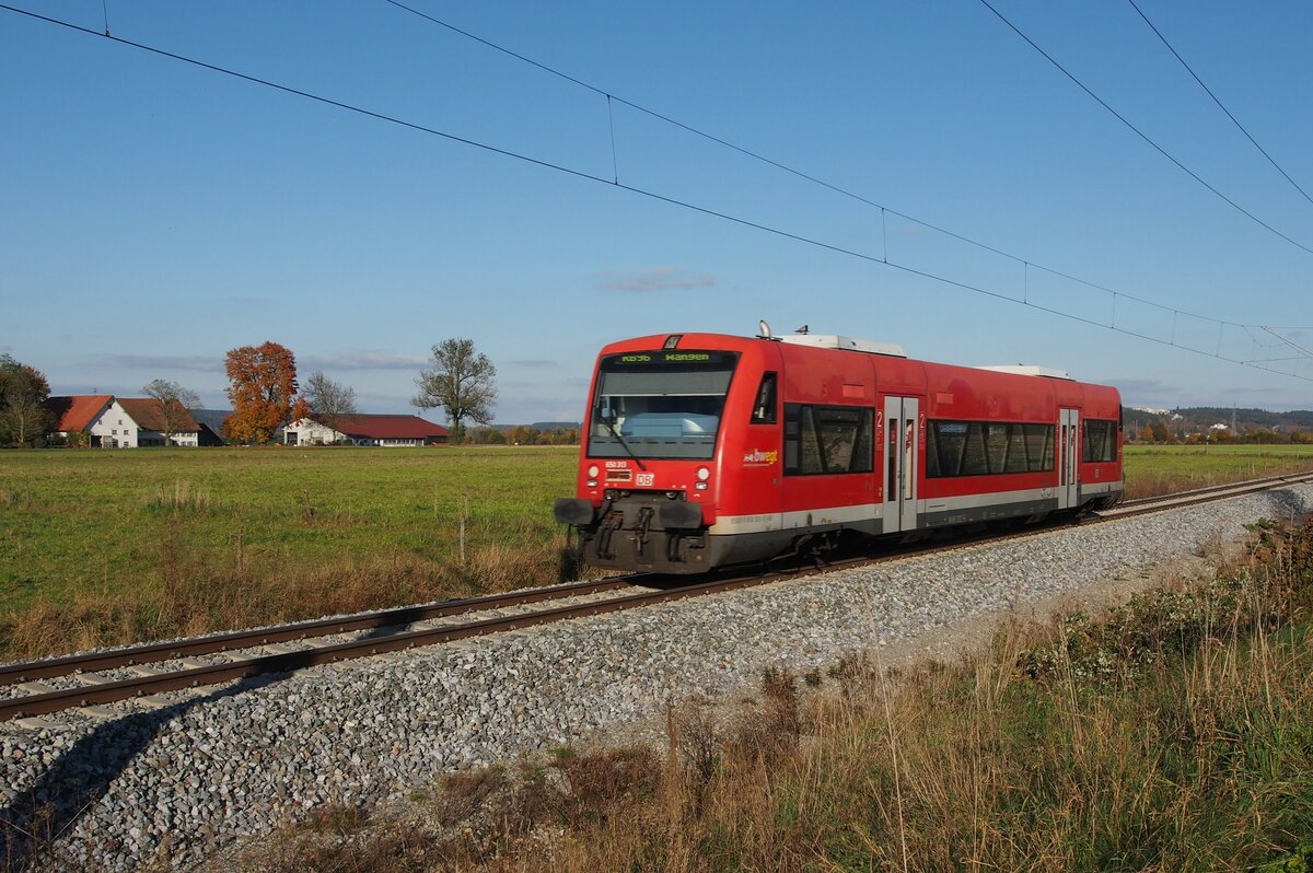 650 313 bei Leutkirch am 23.10.2021.