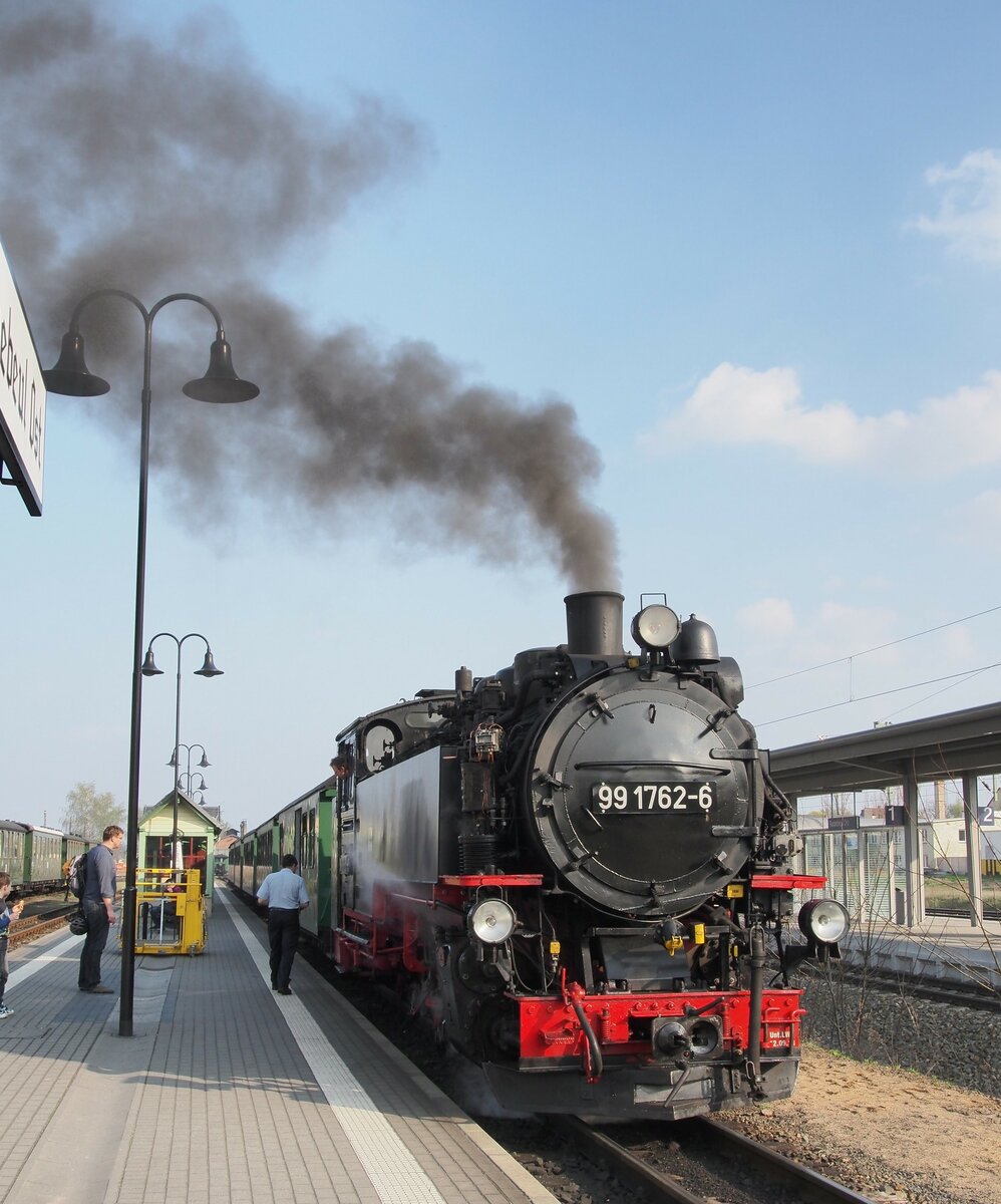 99 1762-6 in Radebeul Ost am 12.04.2016.
