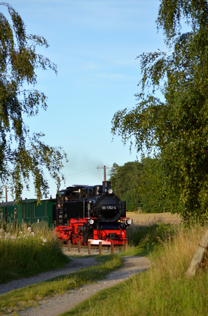 99 1782-4 mit P 232 hinter Seelvitz am 05.08.2015