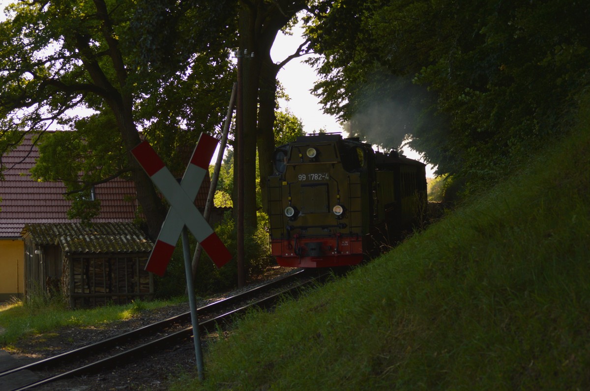 99 1782-4 rollt mit P 109 hinter Seelvitz Bergab am 06.08.2015