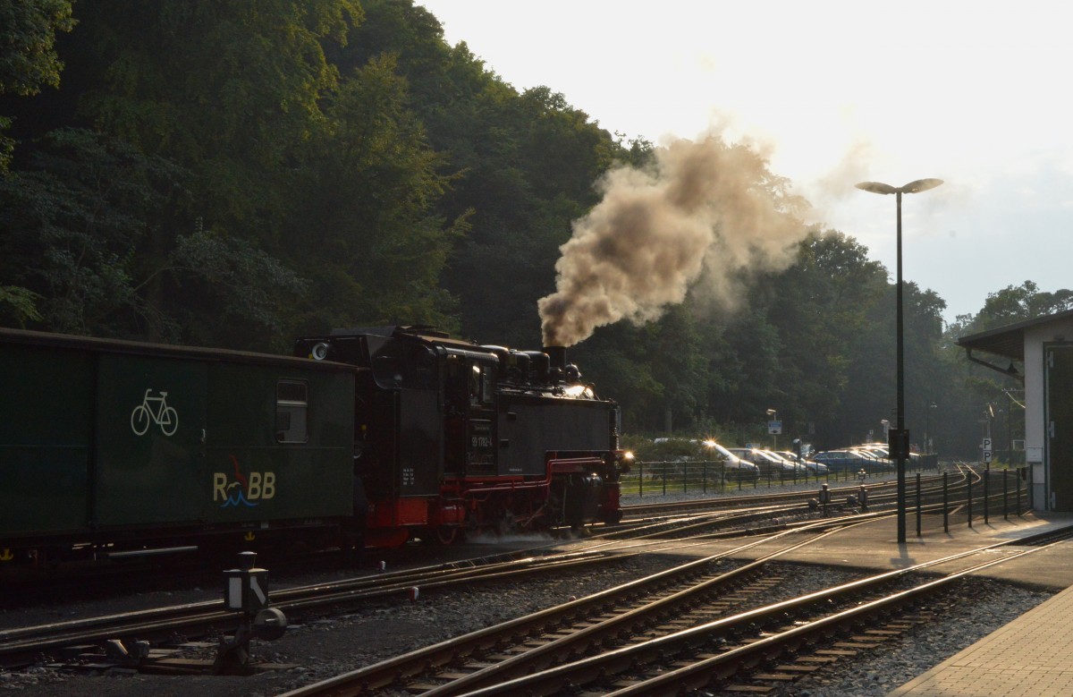99 1782-4 stand am 07.08.2015 abfahrbereit an P 232 in Göhren