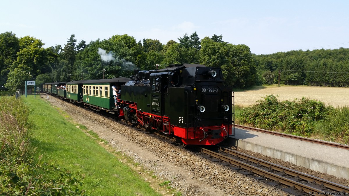 99 1784-0 f�hrt in Garftitz ein (am 11.08.2015)