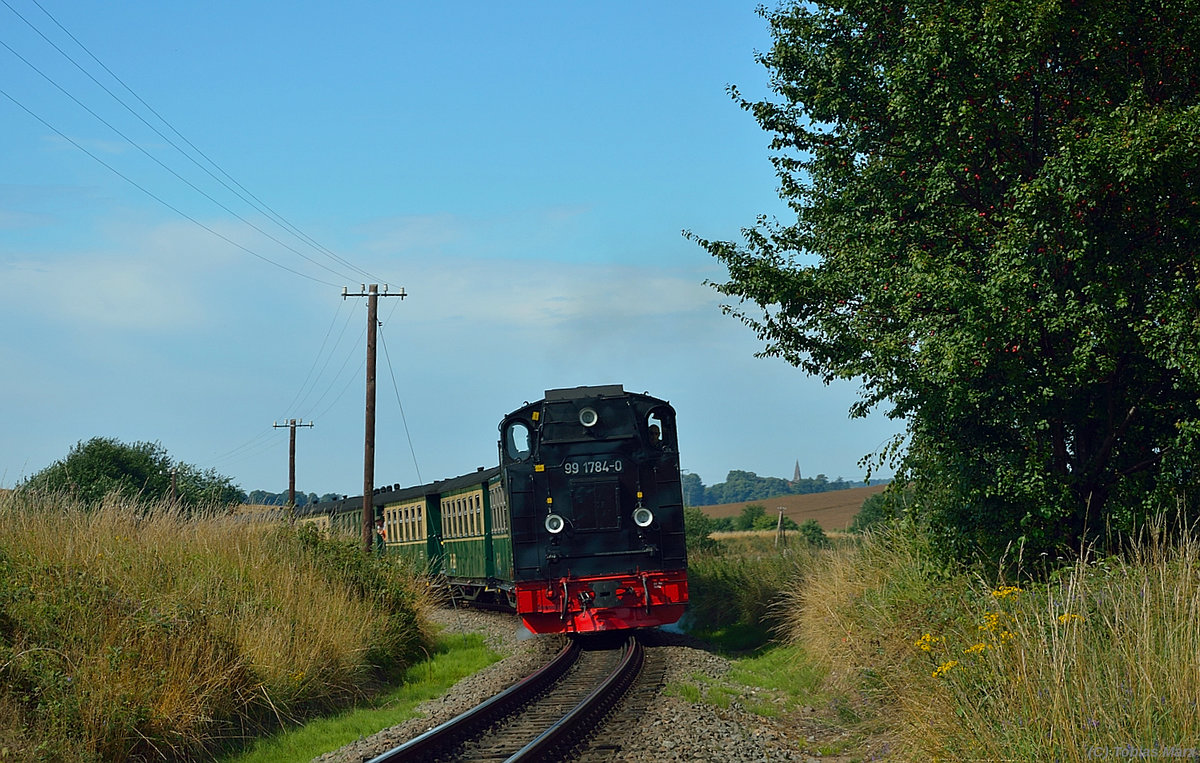 99 1784-0 mit P 103 vor Seelvitz am 21.07.2016