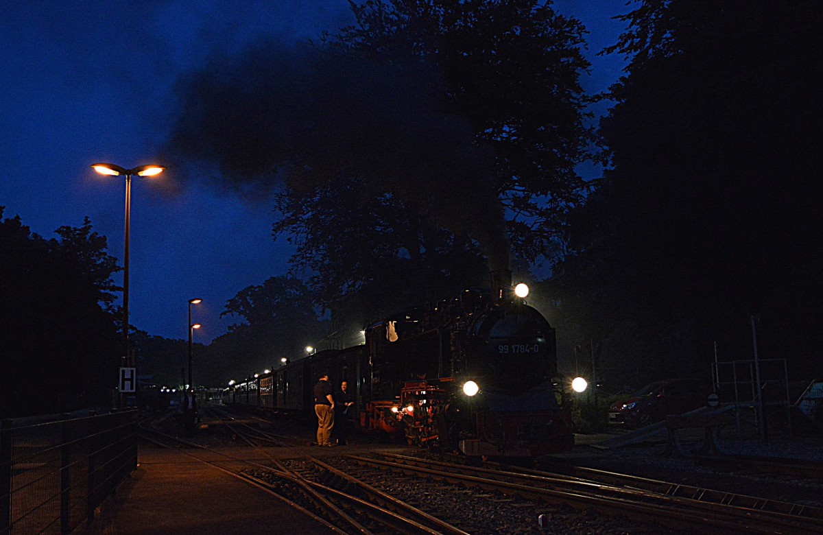 99 1784-0 stand am 07.08.2015 abfahrbereit am P 114 in G�hren