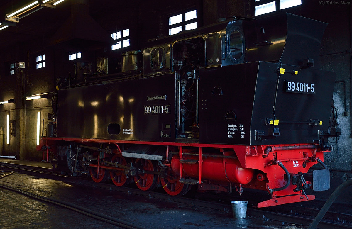 99 4011-5 am 22.07.2016 im Putbusser Lokschuppen